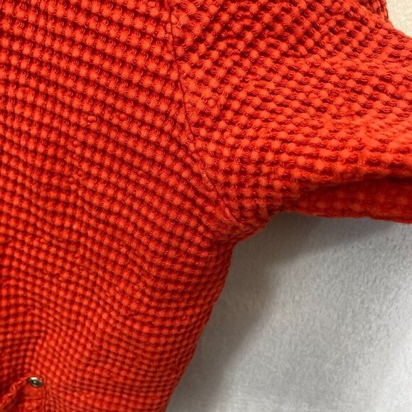 Vintage Nannette Keller Cardigan Womens Large Burnt Red Button Up Lagenlook USA - Picture 13 of 15